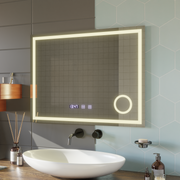 Oglinda LED Touch NIVERA Sistem Dezaburire, Ceas si Temperatura 80x60 cm Lupa Cosmetica Oglinzi Korman S Default Title Alessandro Design
