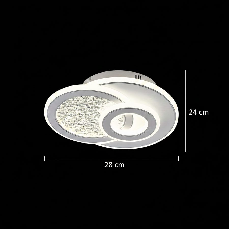 Lustra LED KOMPACTO 47W, 3 Cercuri, lumina Rece/Calda/Neutra, Alb Lustre LED Default Title Alessandro Design