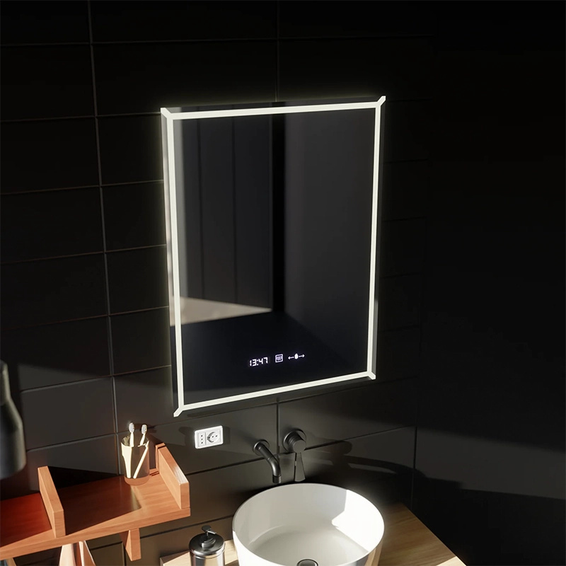 Obdĺžnikové LED zrkadlo, 60x80cm, VillayTouch Marcello, Demister System, Stmievateľné