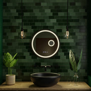 Oglinda LED Rotunda, 11W, 60cm, Micah Senzor MotionGlow Marcello, Sistem Dezaburire, Ceas & Termometru, Lupa Cosmetica, Dimabila Oglinzi Marcello Default Title Alessandro Design