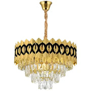 Candelabru Cristal PIERREFONDS Petito 3xE14, Diametru 37.5cm, Auriu Lucios, Inaltime Reglabila Candelabre Cristal Default Title Alessandro Design