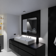 Oglinda LED Rectangulara, 80x60cm, Harmonie MotionGlow Marcello, Sistem Dezaburire, Termometru si Ceas, Lupa Cosmetica, Dimabila Oglinzi Marcello Default Title Alessandro Design