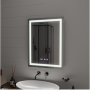 Oglinda LED Touch MODENA Sistem Dezaburire, Ceas si Temperatura 60x80 cm Oglinzi Korman S Default Title Alessandro Design