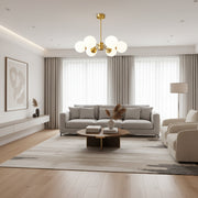 Lustra LC801/6GD, 6x E27, Alb Auriu, Metal Lustre Moderne Default Title Alessandro Design
