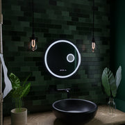 Oglinda LED Rotunda, 11W, 60cm, Micah Senzor MotionGlow Marcello, Sistem Dezaburire, Ceas & Termometru, Lupa Cosmetica, Dimabila Oglinzi Marcello Default Title Alessandro Design