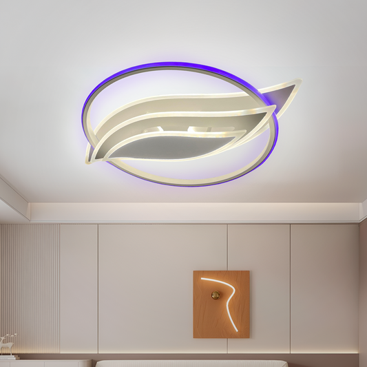 Lustra LED cu telecomanda JARRIA 52W, lumina Rece/Calda/Neutra/RGB, Dimabila, Alb Lustre LED cu Telecomanda Default Title Alessandro Design