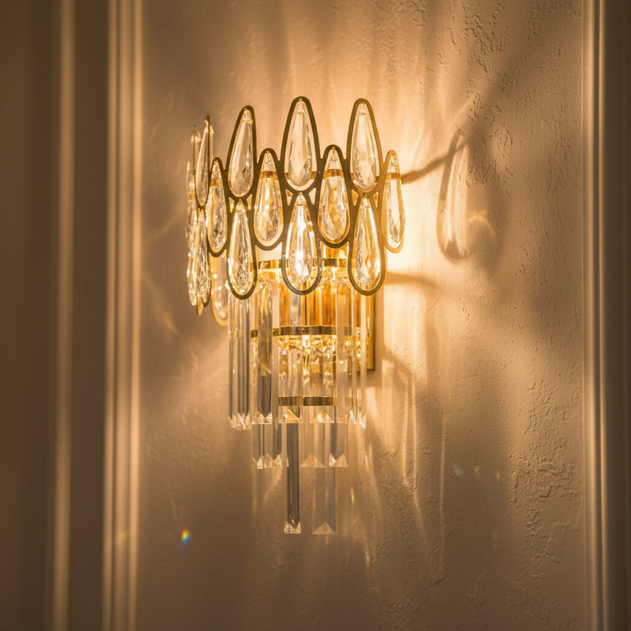Aplica Cristal ALHAMBRA 2x E14, 35x15cm, Auriu Aplice de Interior Default Title Alessandro Design