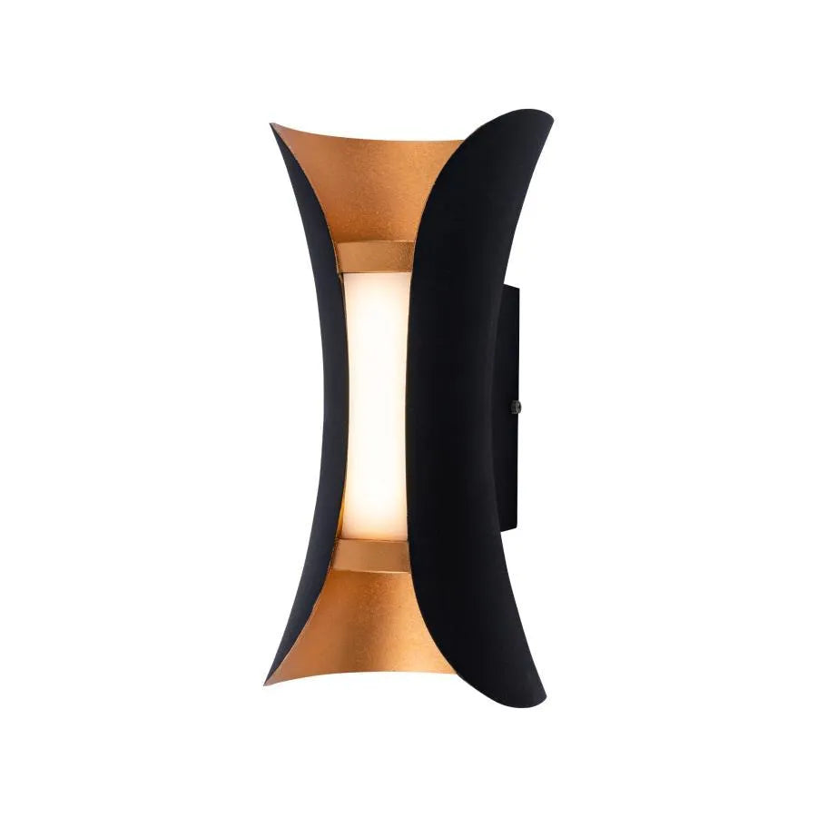 Aplica Exterior Ucrus, 12W, Negru cu Auriu, 3000K Aplice de Exterior Default Title Alessandro Design