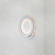 Aplica LED Borandis 16W, Alb cu Crom, Acril si Cristal , Lumina Rece/Calda/Neutra Aplice de Interior Default Title Alessandro Design