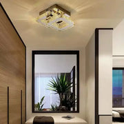 Lustra LED cu cristal JEREMIAH 48W, 2 Patrate, lumina Rece/Calda/Neutra, Crom Lucios Lustre LED Default Title Alessandro Design