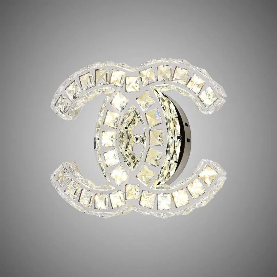 Aplica LED cu cristal YANIRA 28W, lumina Rece/Calda/Neutra, Crom Lucios Lustre LED Cristal Default Title Alessandro Design