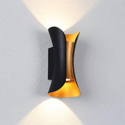 Aplica LED de Exterior Pauline 2, 10W, 20x10, 3000K, Metal, Negru si Auriu Aplice de Exterior Default Title Alessandro Design