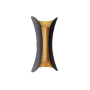 Aplica LED de Exterior Pauline 2, 10W, 20x10, 3000K, Metal, Negru si Auriu Aplice de Exterior Default Title Alessandro Design