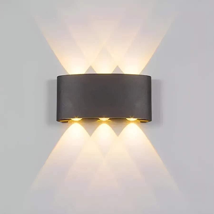Fantas Aplica LED de Exterior si Interior, 6 Surse x 1W, IP65, Metalic, Negru, 3000K Aplice de Exterior Default Title Alessandro Design