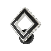 Aplica LED TERRANO cu Cristale, Patrat, 24W, Lumina Rece/Calda/Neutra, Negru & Inox Aplice de Interior Default Title Alessandro Design