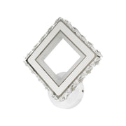 Aplica LED TERRANO cu Cristale, Patrat, 24W, Lumina Rece/Calda/Neutra, Alb & Inox Aplice de Interior Default Title Alessandro Design