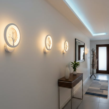 Aplica LED DAISY, 14W, Lumina Rece/Calda/Neutra, Alb cu Cristal Aplice de Interior Default Title Alessandro Design