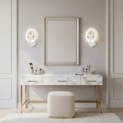 Aplica LED DAISY, 14W, Lumina Rece/Calda/Neutra, Alb cu Cristal Aplice de Interior Default Title Alessandro Design