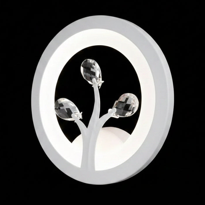 Aplica LED DAISY, 14W, Lumina Rece/Calda/Neutra, Alb cu Cristal Aplice de Interior Default Title Alessandro Design