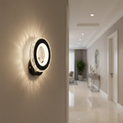 Aplica LED NOVA Rotonda, 16W, Negru & Inox, lumina Calda/Rece/Neutra Aplice de Interior Default Title Alessandro Design