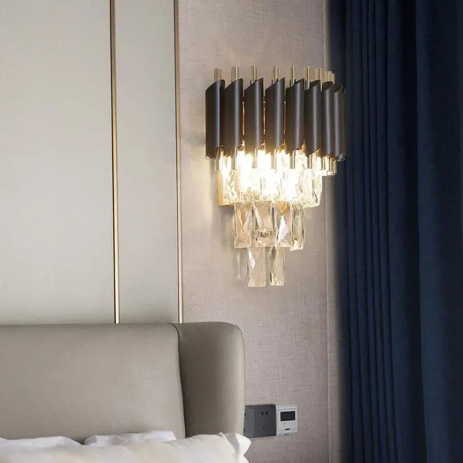 Aplica Candelabru Cristal VERSAILLES Piccolo, 2xE14, Negru Aplice de Interior Default Title Alessandro Design