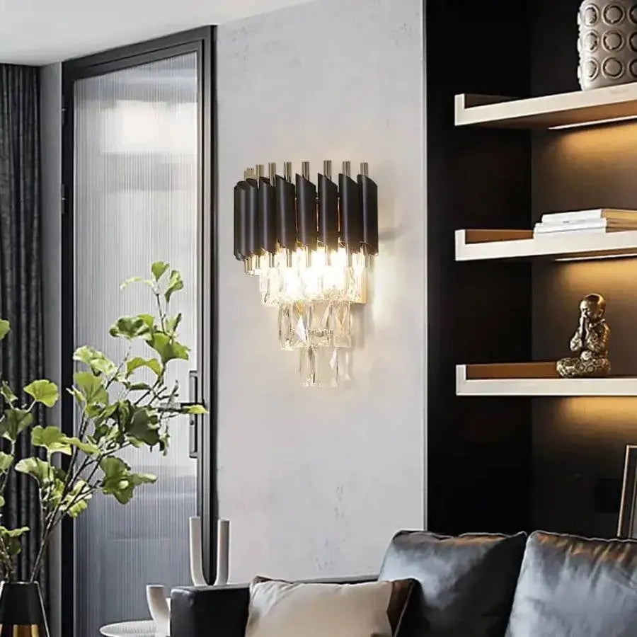 Aplica Candelabru Cristal VERSAILLES Piccolo, 2xE14, Negru Aplice de Interior Default Title Alessandro Design