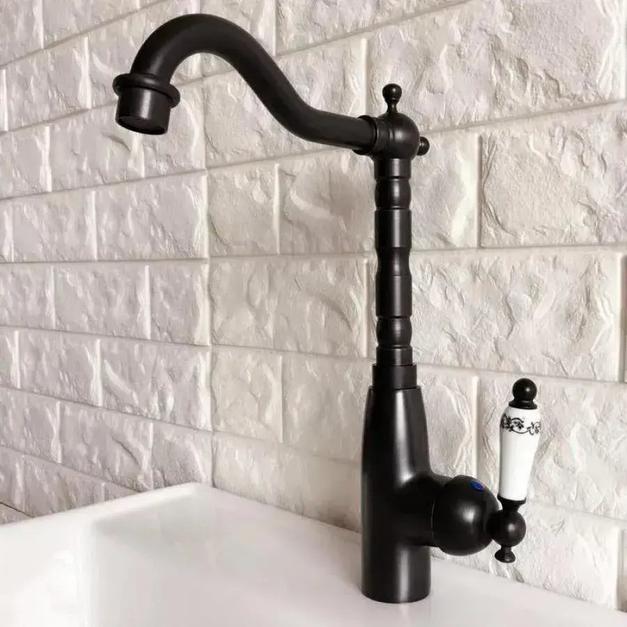 Kuchynská batéria, sanitárna mosadz, čierna, OD/2051 Kuchynské batérie Predvolený názov Alessandro Design