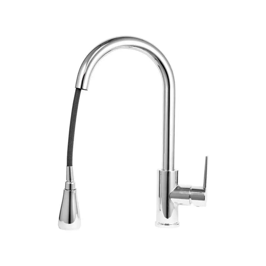 Kuchynská batéria s výsuvnou sprchou, sanitárna mosadz, chróm, CF022S Kuchynské batérie Predvolený názov Alessandro Design