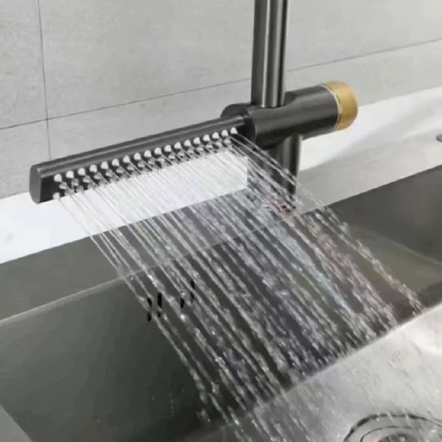 Baterie Bucatarie cu Dus Extractibil Inox Negru Cu Functie Cascada YB1500H Baterii de Bucatarie Default Title Alessandro Design