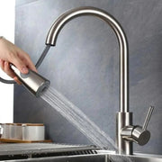 Baterie Bucatarie cu Dus Extractibil, Inox SUS304, Satinat, CF017 Baterii de Bucatarie Default Title Alessandro Design