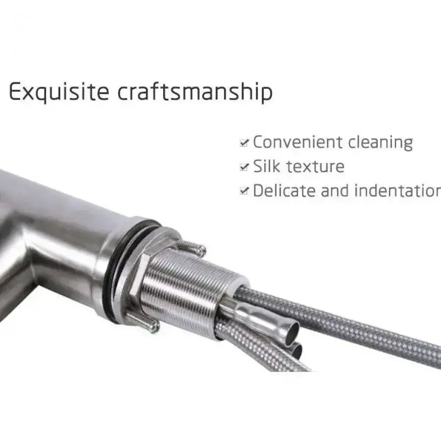 Baterie Bucatarie cu Dus Extractibil, Inox SUS304, Satinat, CF018 Baterii de Bucatarie Default Title Alessandro Design