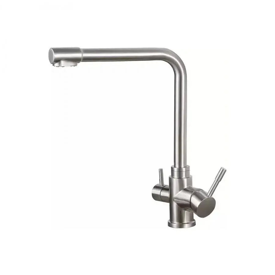 Baterie Bucatarie cu 3 Cai Inox Argintiu CF016 Baterii de Bucatarie Default Title Alessandro Design