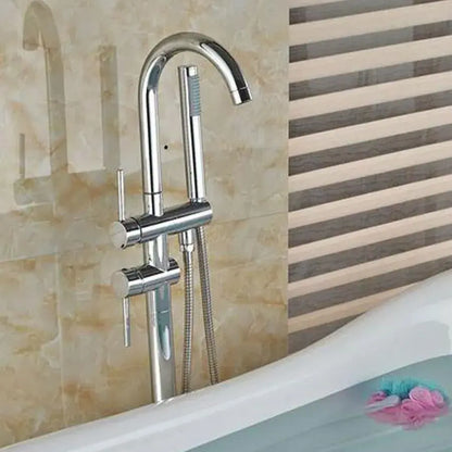 Podlahová batéria s okrúhlym rámom, sanitárna mosadz, chróm, CF2032 Batérie a sprchové stĺpy Predvolený názov Alessandro Design