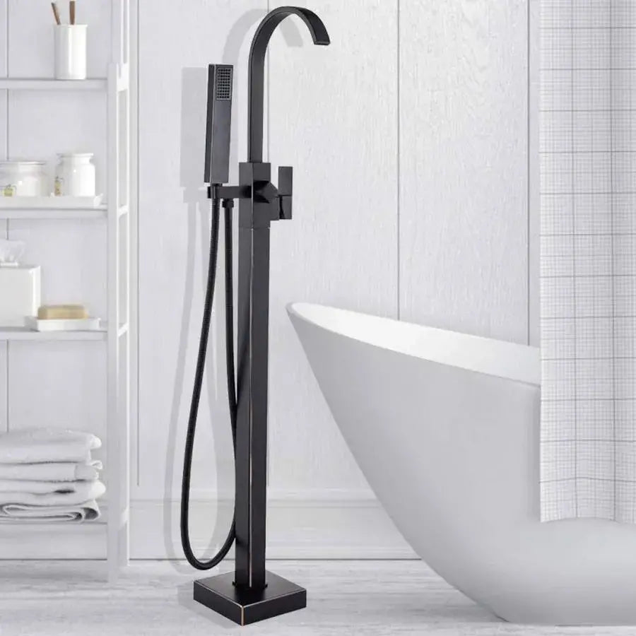 Podlahová batéria so štvorcovým rámom, sanitárna mosadz, čierna, CF2036 Batérie a sprchové stĺpy Predvolený názov Alessandro Design