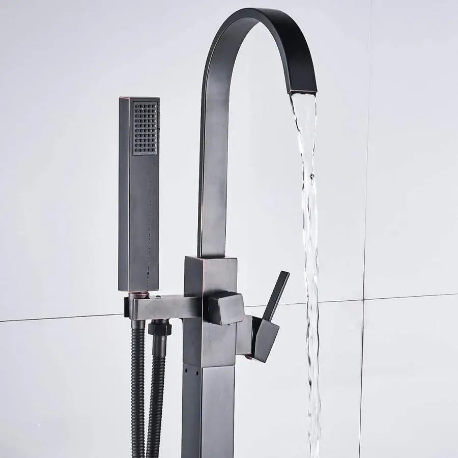 Podlahová batéria so štvorcovým rámom, sanitárna mosadz, čierna, CF2036 Batérie a sprchové stĺpy Predvolený názov Alessandro Design