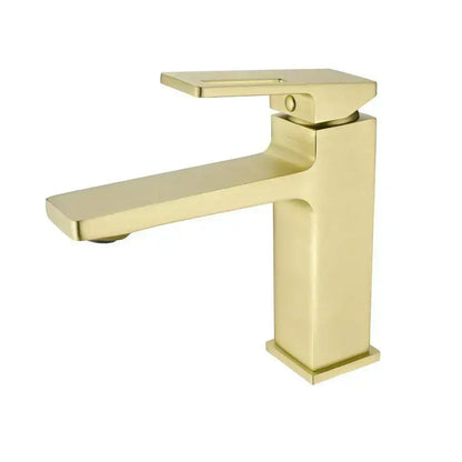Baterie Lavoar Monocomanda Cartus Ceramic Alama Sanitara Auriu Satin Racorduri si Kit Fixare Incluse 9807D Baterii de Baie Default Title Alessandro Design