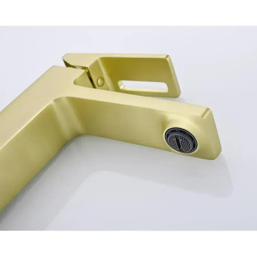 Baterie Lavoar Monocomanda Cartus Ceramic Alama Sanitara Auriu Satin Racorduri si Kit Fixare Incluse 9807D Baterii de Baie Default Title Alessandro Design