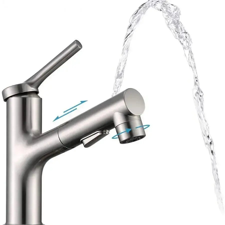 Umývadlová batéria s výsuvnou sprchou, sanitárna mosadz, chróm, 9337 Kúpeľňové batérie Predvolený názov Alessandro Design