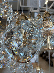 Candelabru Cristal LED KILKENNY Culmino, 144W, Lumina Neutra, Diametru 60cm, Auriu Candelabre Moderne Default Title Alessandro Design