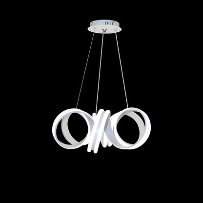 Lustra LED suspendata cu telecomanda INFINITY TWIST 180W, Ondulata, lumina Rece/Calda/Neutra, Dimabila, Alb, Inaltime Reglabila Lustre Moderne Default Title Alessandro Design