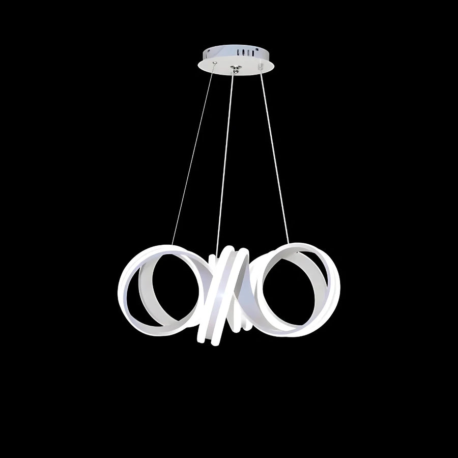 Lustra LED suspendata cu telecomanda INFINITY TWIST 180W, Ondulata, lumina Rece/Calda/Neutra, Dimabila, Alb, Inaltime Reglabila Lustre Moderne Default Title Alessandro Design