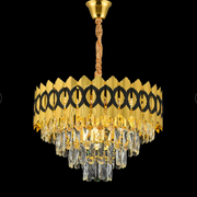 Candelabru Cristal PIERREFONDS Petito 3xE14, Diametru 37.5cm, Auriu Lucios, Inaltime Reglabila Candelabre Cristal Default Title Alessandro Design
