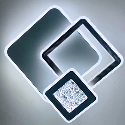 Lustra LED NYXORA 51W, 3 Patrate, lumina Rece/Calda/Neutra, Alb Lustre LED Default Title Alessandro Design