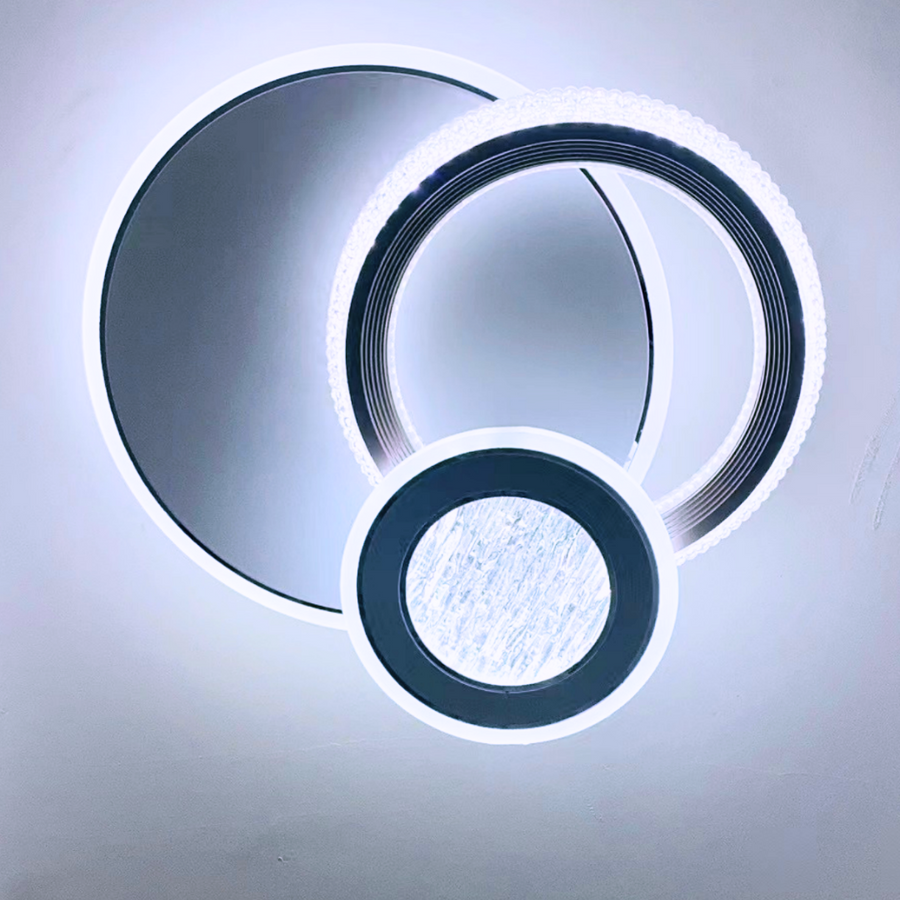 Lustra LED NYXORA 44W, 3 Cercuri, lumina Rece/Calda/Neutra, Alb Lustre LED Default Title Alessandro Design