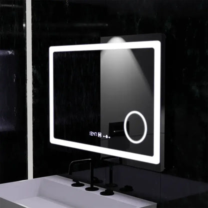 Oglinda LED Rectangulara, 90x60cm, Souverain MotionGlow Marcello, Sistem Dezaburire, Ceas & Termometru, Lupa Cosmetica, Dimabila Oglinzi Marcello Default Title Alessandro Design