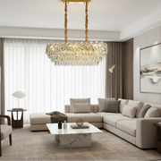 Candelabru Cristal WINDSOR Regalis 10x E14, Auriu Lucios, Inaltime Reglabila Candelabre Cristal Default Title Alessandro Design