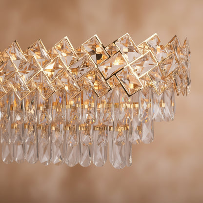 Candelabru Cristal WINDSOR Regalis 10x E14, Auriu Lucios, Inaltime Reglabila Candelabre Cristal Default Title Alessandro Design