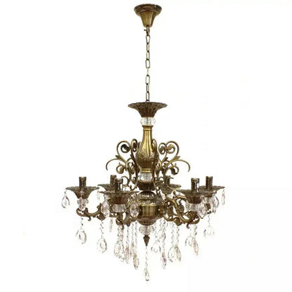 Candelabru Cristal SANSSOUCI Magno, 6xE14, Diametru 62cm, Alama Antichizata Candelabre Clasice Default Title Alessandro Design