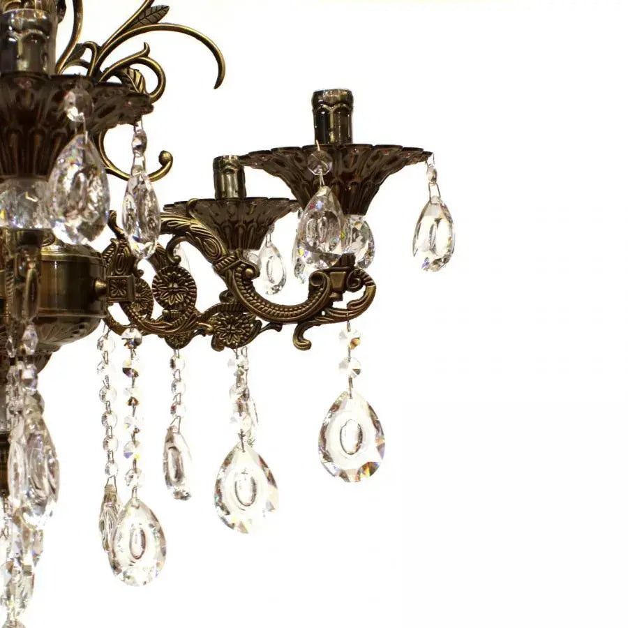 Candelabru Cristal SANSSOUCI Magno, 6xE14, Diametru 62cm, Alama Antichizata Candelabre Clasice Default Title Alessandro Design