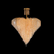 Candelabru Cristal Ander, 5xE14, Diametru 50 cm, Auriu, Metal si Cristal Candelabre Cristal Default Title Alessandro Design
